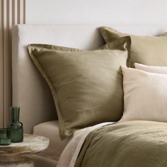 NWOT Quince European Linen Sham Euro Size Aloe 26x26 - Picture 1 of 4